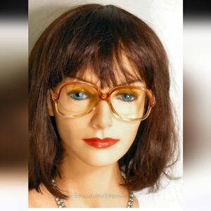 vintage 1980s oversized eyeglasses frames in an apricot Size 52 20 140